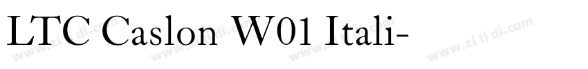 LTC Caslon W01 Itali字体转换